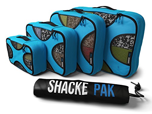 Shacke Pak – 4 Set Packing Cubes – Travel Organizers with Laundry Bag Review